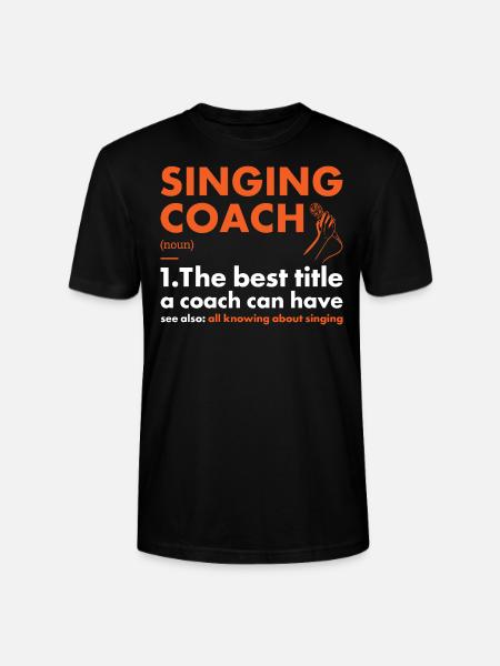 Singer Coach Definition Singing - Stanley/Stella CRAFTER Unisex Organic T-Shirt - black