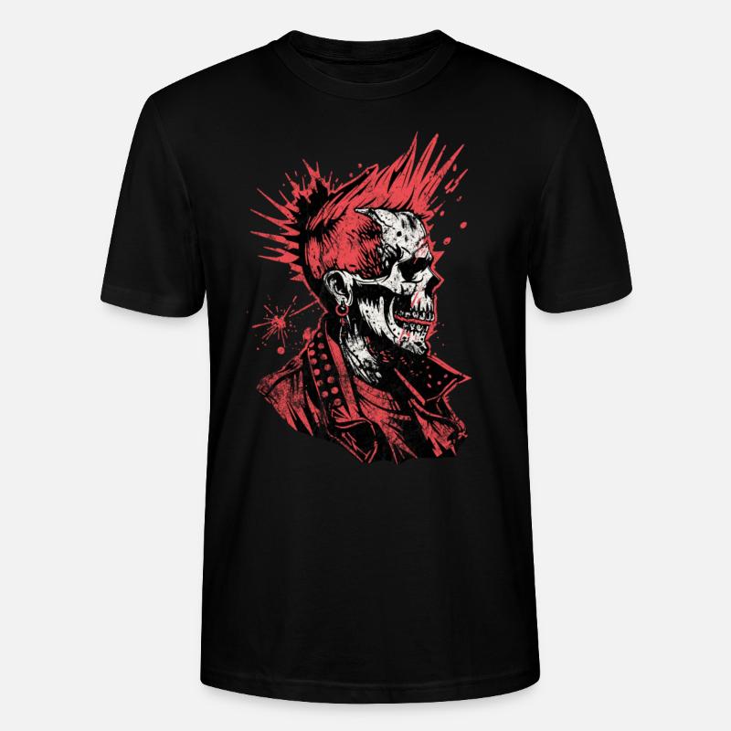 T-shirt Punk Rock Skull Explosion - T-shirt bio CRAFTER Stanley Stella Unisexe - noir
