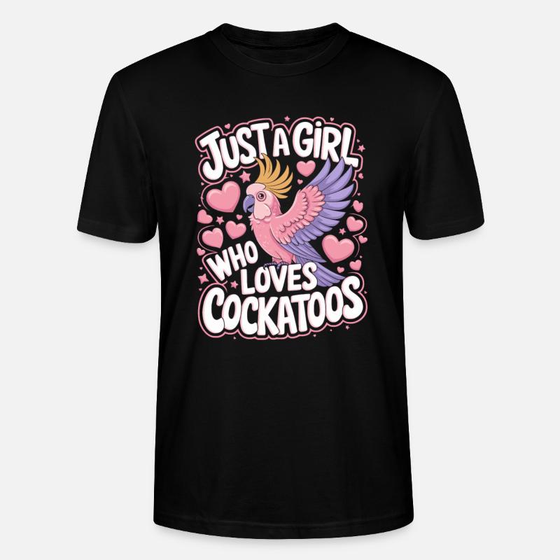 Kakadu Papagei Mädchen Spruch - Stanley/Stella Unisex Bio-T-Shirt CRAFTER - Schwarz