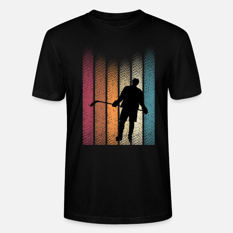 Retro Eishockey - Stanley/Stella Unisex Bio-T-Shirt CRAFTER - Schwarz
