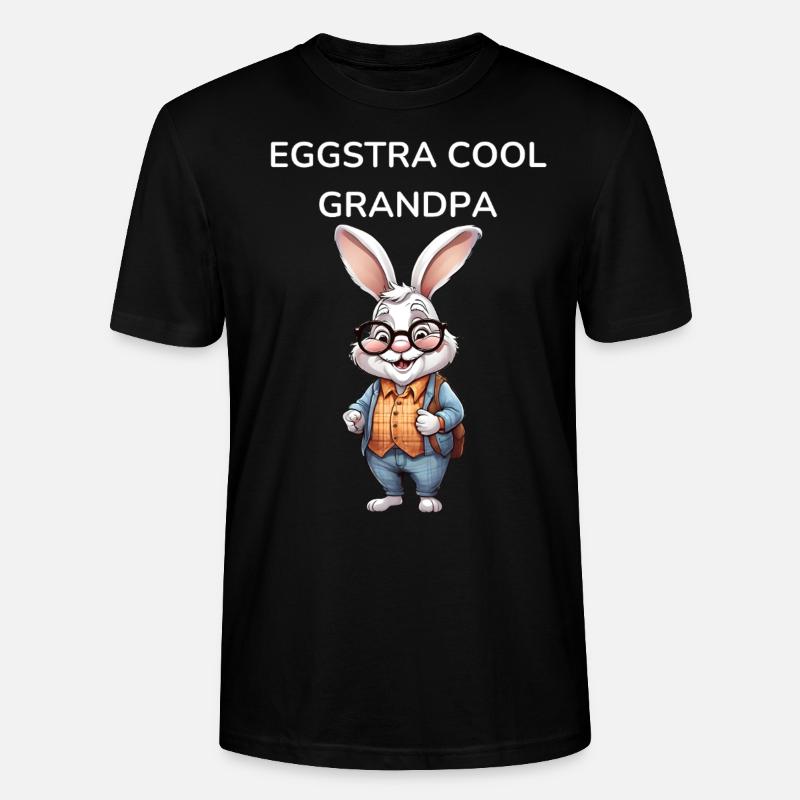 Grandpa Easter Bunny Gift - Stanley/Stella CRAFTER Unisex Organic T-Shirt - black