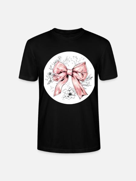 Bow Silk Glamour Gift - Stanley/Stella CRAFTER Unisex Organic T-Shirt - black