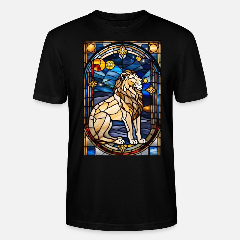 Löwe Sternzeichen Feuerzeichen Geschenk - Stanley/Stella Unisex Bio-T-Shirt CRAFTER - Schwarz