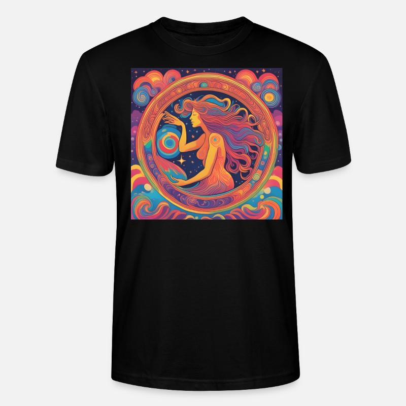 Cadeau de célébration d’anniversaire Vierge - T-shirt bio CRAFTER Stanley Stella Unisexe - noir