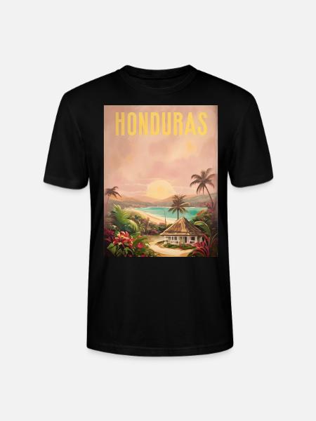 Honduras Pride Home Gift - Stanley/Stella CRAFTER Unisex Organic T-Shirt - black