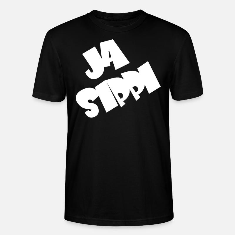 Ja Sippi - Stanley/Stella Unisex Bio-T-Shirt CRAFTER - Schwarz