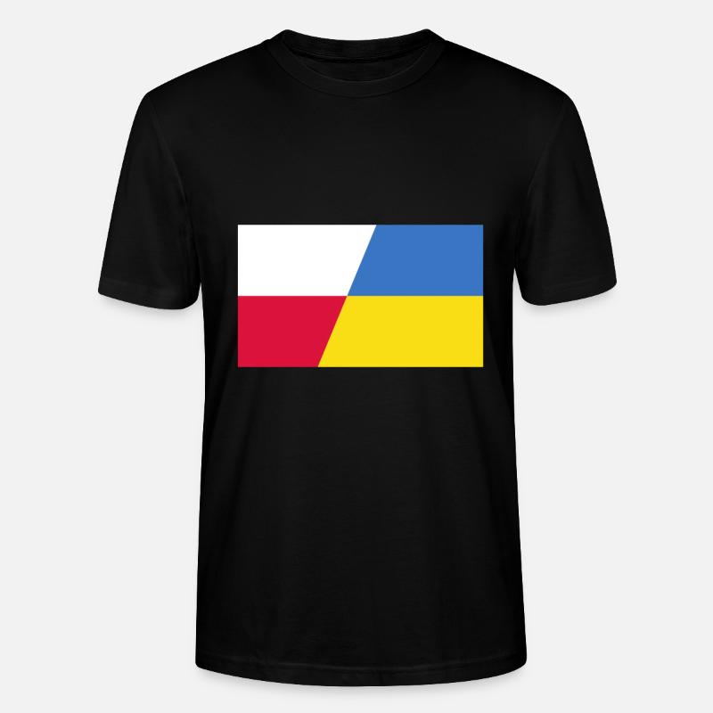 Pologne Ukraine Supporters - T-shirt bio CRAFTER Stanley Stella Unisexe - noir