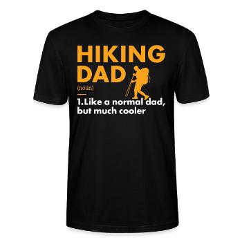 Hiker Dad Definition Hiking - Stanley/Stella Unisex Bio-T-Shirt CRAFTER - Schwarz - Vorne - Alina (178cm) & Michal (187cm)