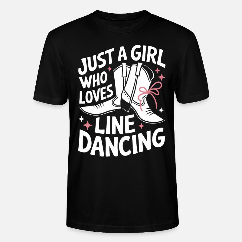 Line Dancing Dancing Dancers - Stanley/Stella CRAFTER Unisex Organic T-Shirt - black
