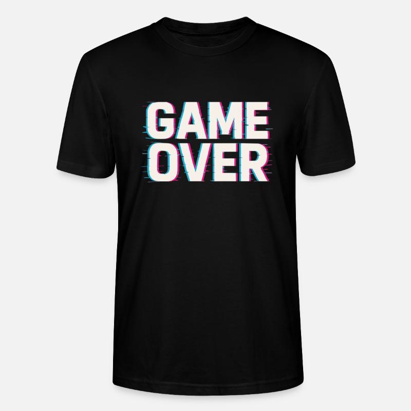 Game Over – Glitch Effekt - Stanley/Stella Unisex Bio-T-Shirt CRAFTER - Schwarz