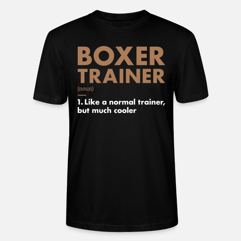 Boxer Trainer Definiton - Stanley/Stella Unisex Bio-T-Shirt CRAFTER - Schwarz