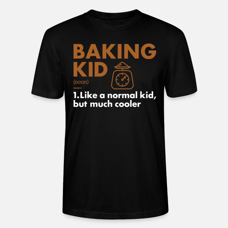 Baker Kid Definition Baking - Stanley/Stella CRAFTER Unisex Organic T-Shirt - black