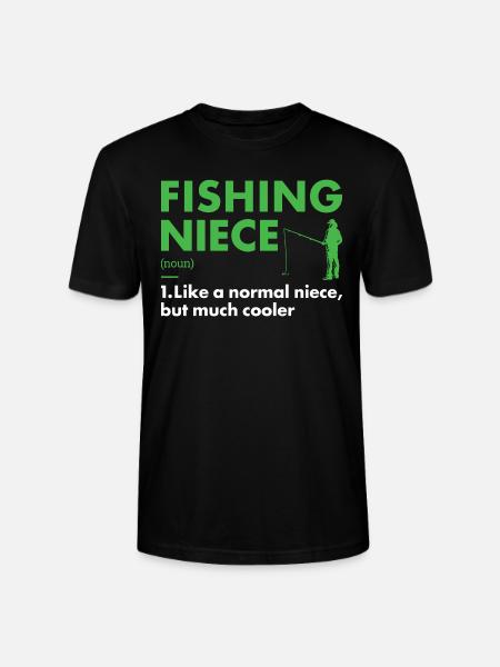 Fisher Niece Definition Fishing - Stanley/Stella CRAFTER Unisex Organic T-Shirt - black