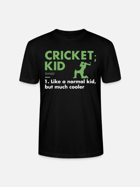 Sport Kid Definition Cricket - Stanley/Stella CRAFTER Unisex Organic T-Shirt - black