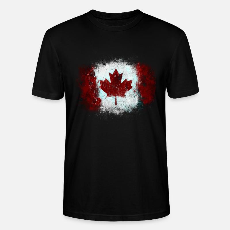 Graffiti drapeau canadien - T-shirt bio CRAFTER Stanley Stella Unisexe - noir