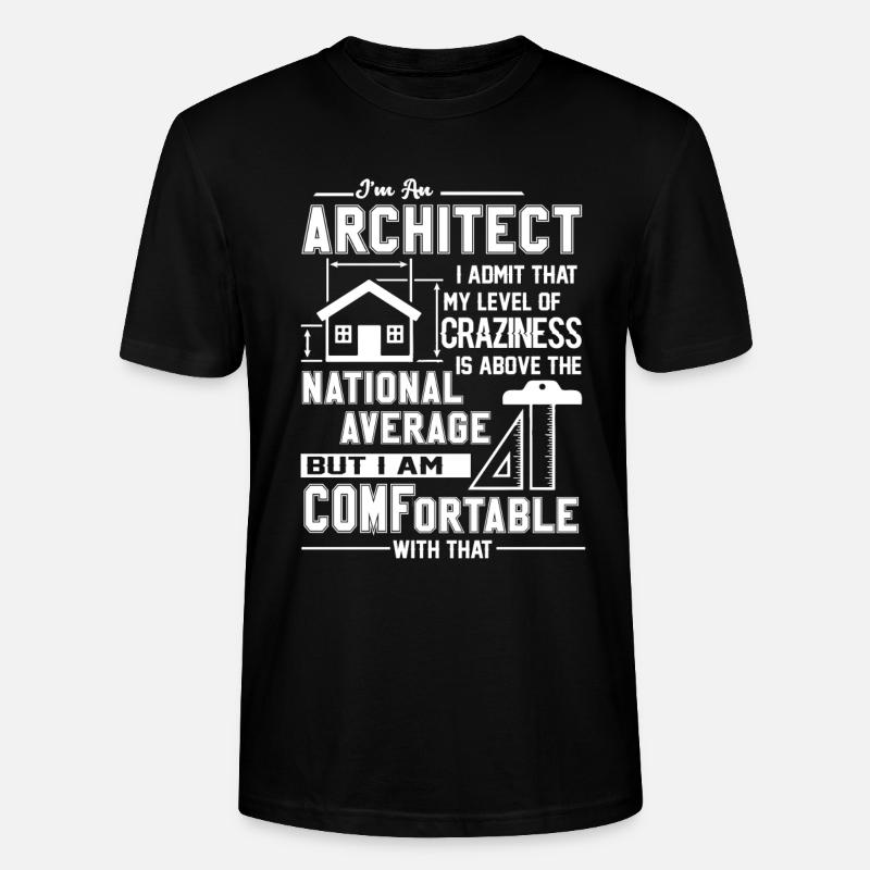 Architecte Je suis un architecte - T-shirt bio CRAFTER Stanley Stella Unisexe - noir