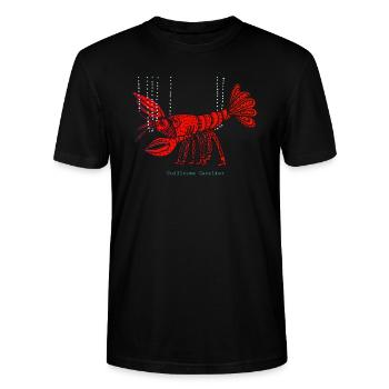 La Langouste - T-shirt bio CRAFTER Stanley Stella Unisexe - noir - Devant - Alina (178cm) & Michal (187cm)