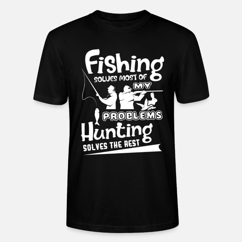 Hunting Solves The Rest - Stanley/Stella CRAFTER Unisex Organic T-Shirt - black