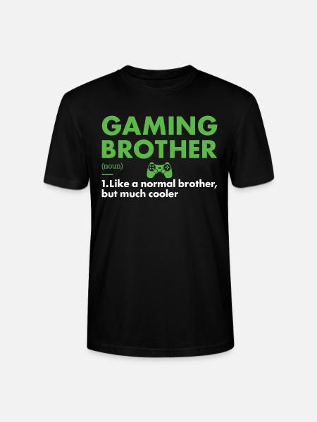 Gamer Brother Definition Gaming - Stanley/Stella CRAFTER Unisex Organic T-Shirt - black