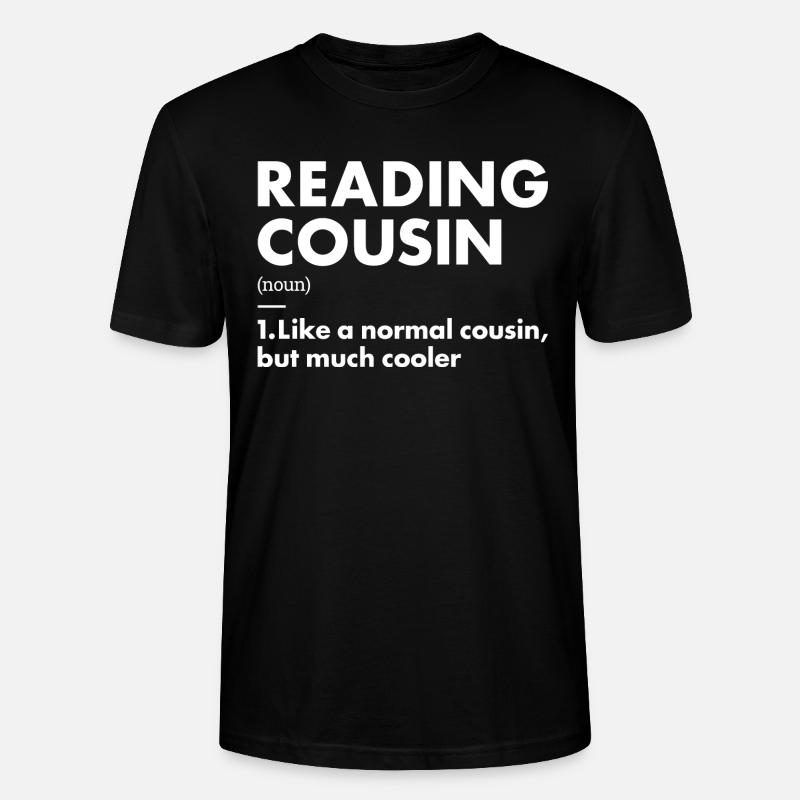 Reader Cousin Definition Reading - Stanley/Stella CRAFTER Unisex Organic T-Shirt - black