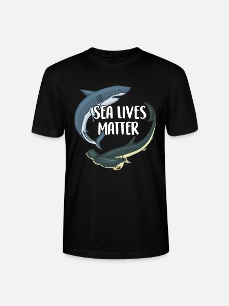 Save the Sharks - Stanley/Stella CRAFTER Unisex Organic T-Shirt - black