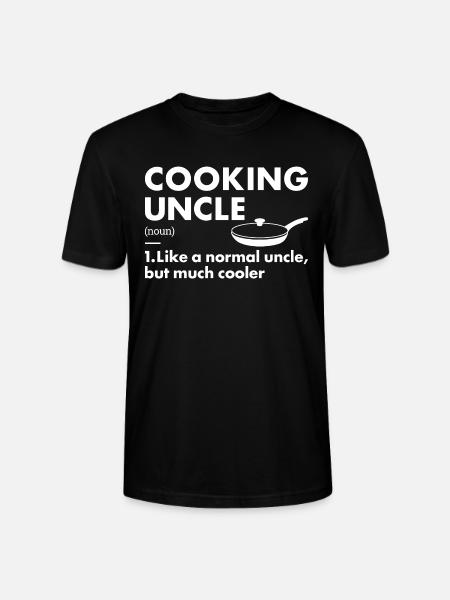 Cook Uncle Definition Cooking - Stanley/Stella CRAFTER Unisex Organic T-Shirt - black