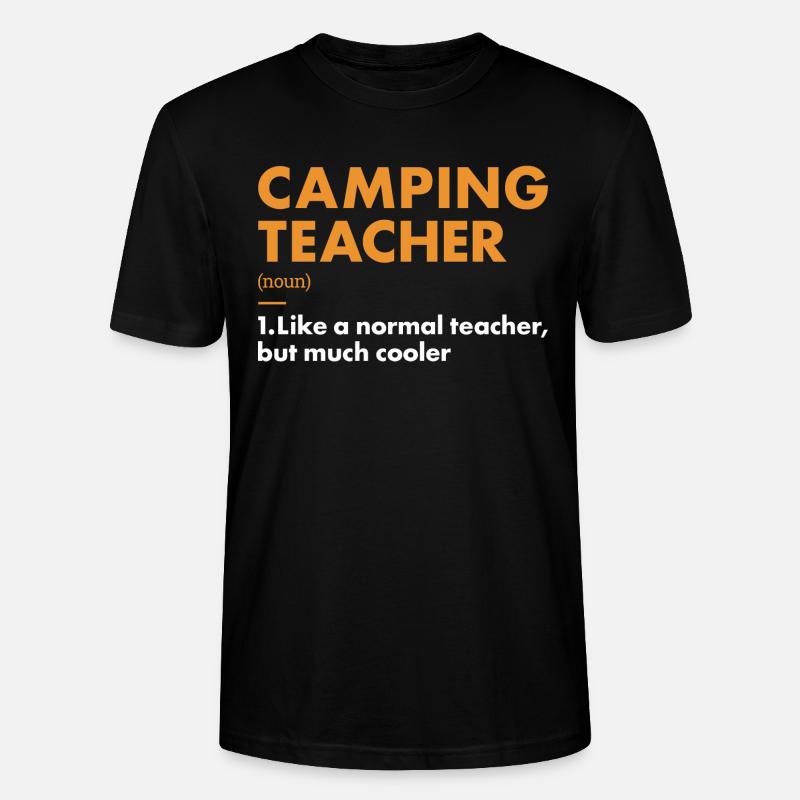 Camper Enseignant Définition Camping - T-shirt bio CRAFTER Stanley Stella Unisexe - noir