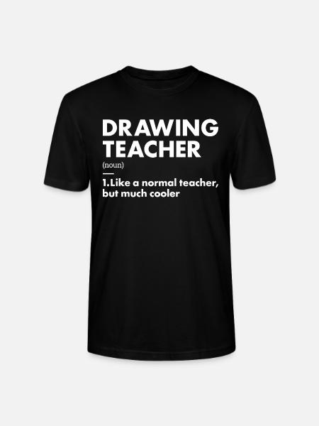 Drawer Teacher Definition Drawing - Stanley/Stella CRAFTER Unisex Organic T-Shirt - black