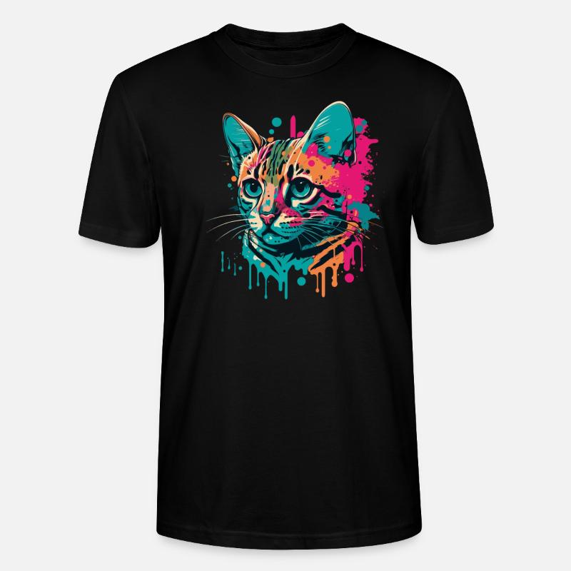 Coole Katze - Stanley/Stella Unisex Bio-T-Shirt CRAFTER - Schwarz