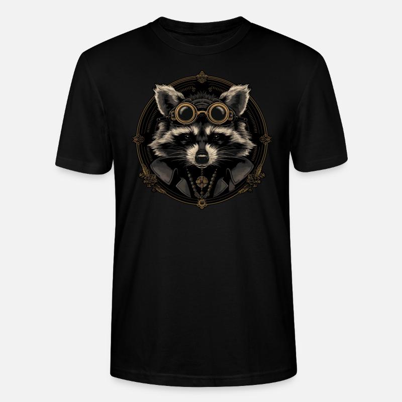 Cool Dieselpunk Raton laveur - T-shirt bio CRAFTER Stanley Stella Unisexe - noir