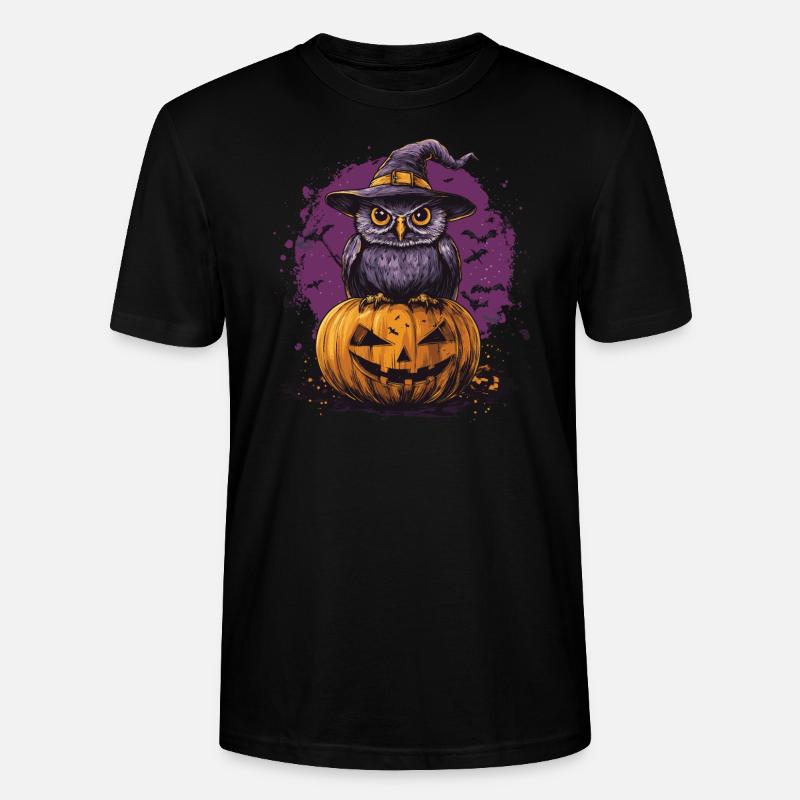 Lustige Halloween Eule - Stanley/Stella Unisex Bio-T-Shirt CRAFTER - Schwarz