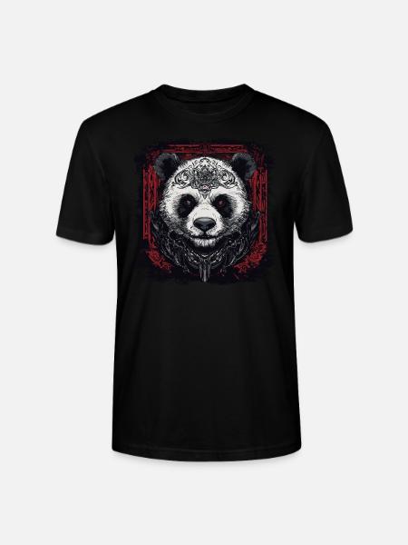Cool Panda - Stanley/Stella CRAFTER Unisex Organic T-Shirt - black