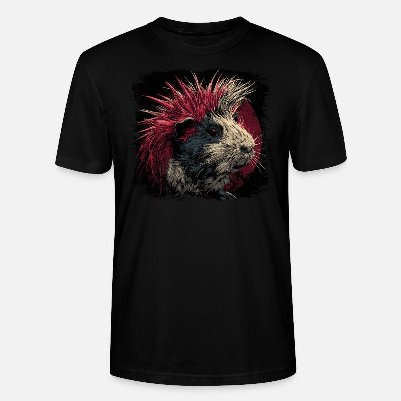 Cochon d’Inde Punk - T-shirt bio CRAFTER Stanley Stella Unisexe - noir