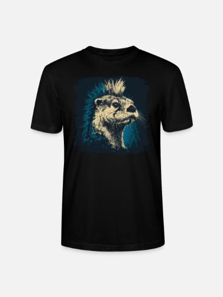 Fischotter Punkrock - Stanley/Stella Unisex Bio-T-Shirt CRAFTER - Schwarz