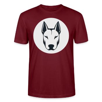 Bull terrier - T-shirt bio CRAFTER Stanley Stella Unisexe - bordeaux - Devant - Alina (178cm) & Michal (187cm)