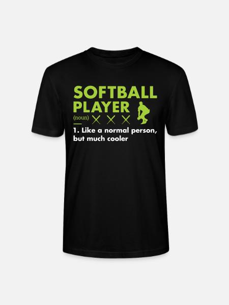 Sport Player Definition Softball - Stanley/Stella CRAFTER Unisex Organic T-Shirt - black