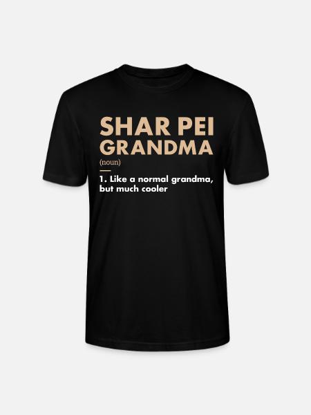 Shar Pei Grandma Definition - Stanley/Stella CRAFTER Unisex Organic T-Shirt - black