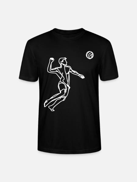 Beach Volleyball Sketch - Stanley/Stella CRAFTER Unisex Organic T-Shirt - black