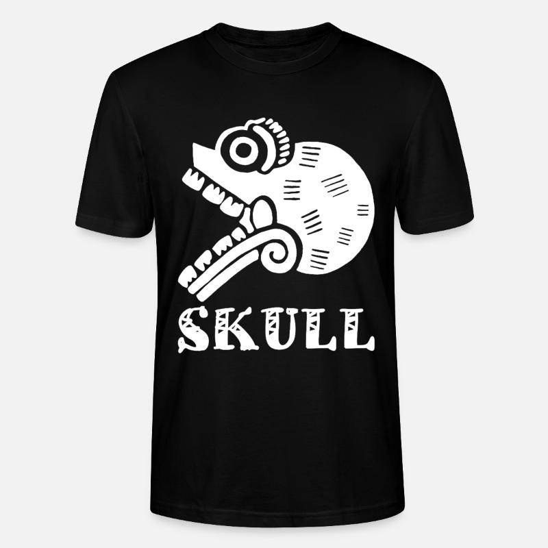Weißer Stammesschädel - Stanley/Stella Unisex Bio-T-Shirt CRAFTER - Schwarz