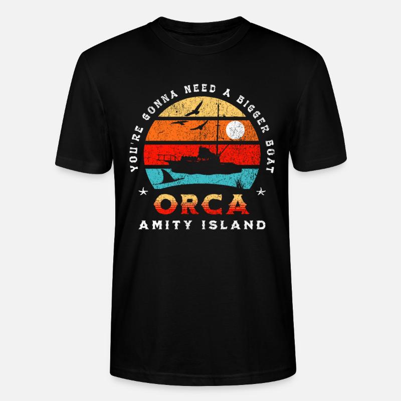 Orca - Amity Island - Stanley/Stella Unisex Bio-T-Shirt CRAFTER - Schwarz