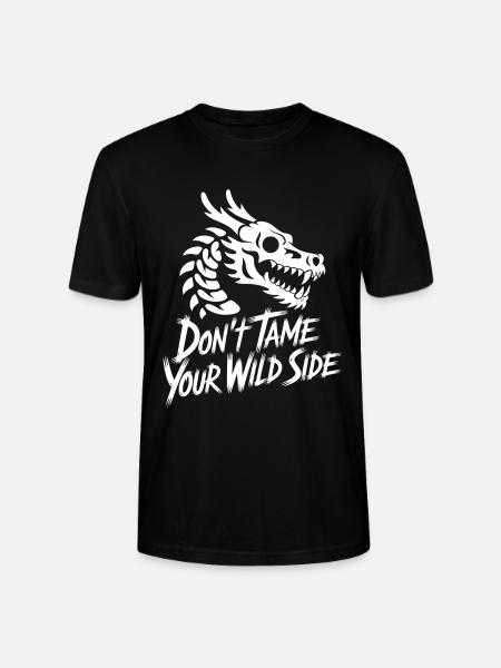 Don't Tame Your Wild Side - Stanley/Stella CRAFTER Unisex Organic T-Shirt - black