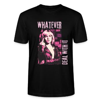 Peu importe. Faites avec. | Déclaration du grunge - T-shirt bio CRAFTER Stanley Stella Unisexe - noir - Devant - Alina (178cm) & Michal (187cm)