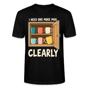 Noch eine Tasse natürlich - Stanley/Stella Unisex Bio-T-Shirt CRAFTER - Schwarz - Vorne - Alina (178cm) & Michal (187cm)