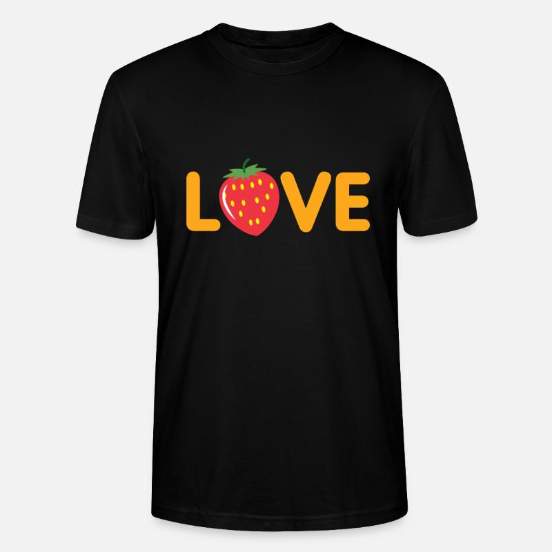Erdbeeren Geschenk Erdbeere - Stanley/Stella Unisex Bio-T-Shirt CRAFTER - Schwarz