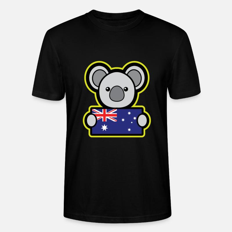 Koala Australien Geschenk Kinder Weihnachten - Stanley/Stella Unisex Bio-T-Shirt CRAFTER - Schwarz