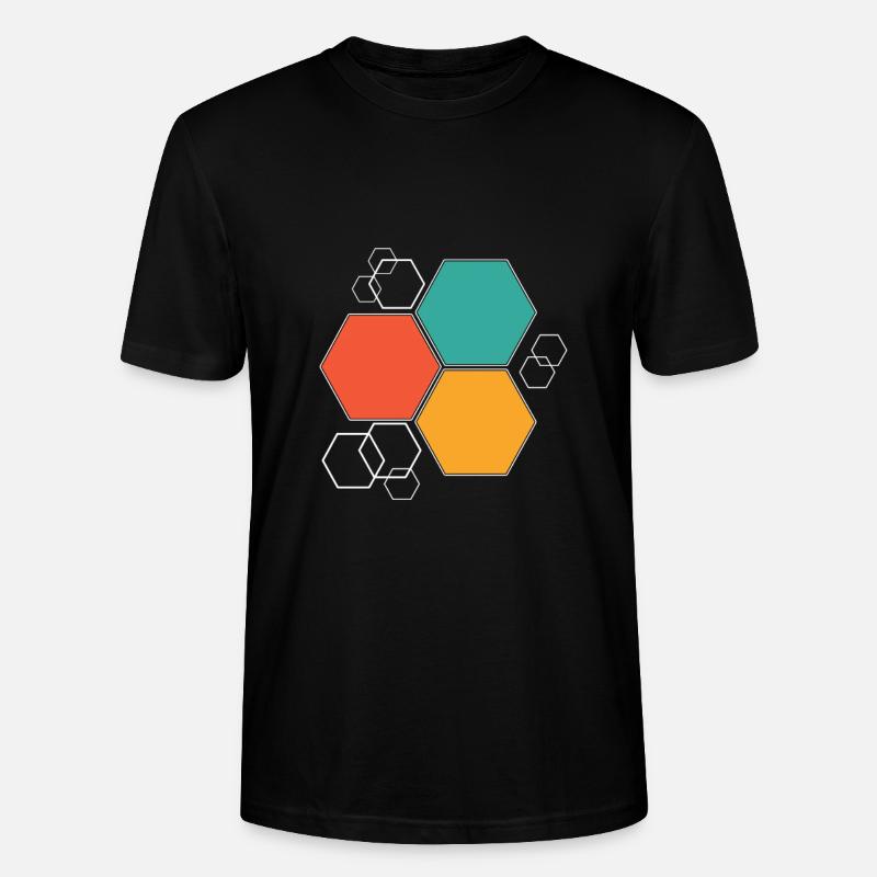 Hexagon Geschenk Sechseck - Stanley/Stella Unisex Bio-T-Shirt CRAFTER - Schwarz