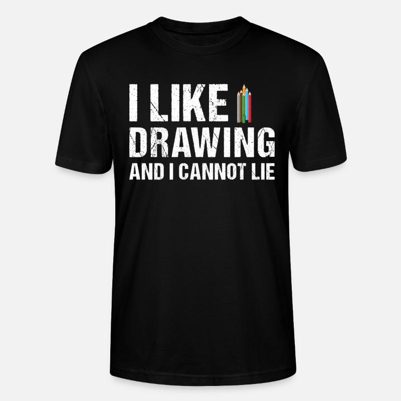 Drawer I Like Drawing - Stanley/Stella Unisex Bio-T-Shirt CRAFTER - Schwarz
