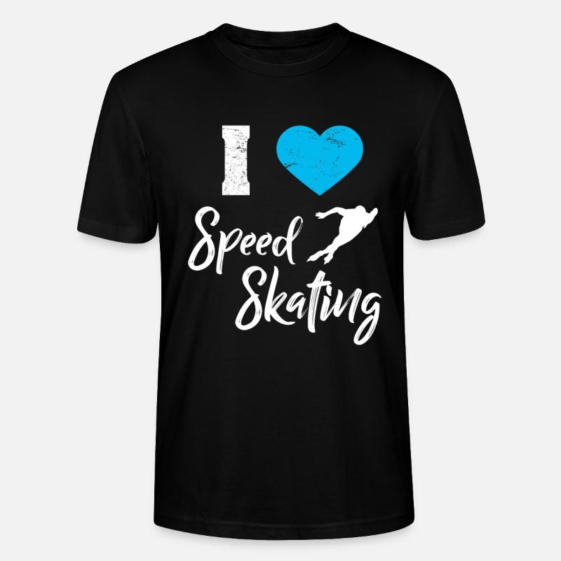 Eisschnelllauf - Stanley/Stella Unisex Bio-T-Shirt CRAFTER - Schwarz