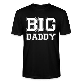 Vatertag - Big Daddy - Vintage & Collegestil - Stanley/Stella Unisex Bio-T-Shirt CRAFTER - Schwarz - Vorne - Alina (178cm) & Michal (187cm)