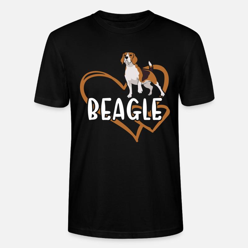Beagle Heart - Stanley/Stella Unisex Bio-T-Shirt CRAFTER - Schwarz